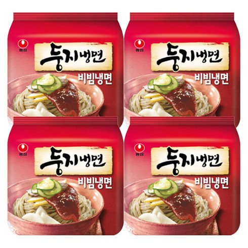 농심 둥지 비빔냉면 162g, 16개