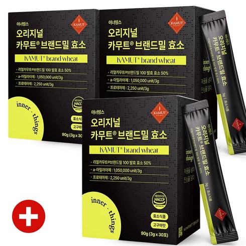 이너띵스 오리지널 카무트 효소 고구마맛 30포, 3개, 90g