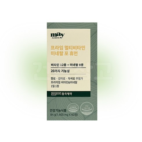 동국제약 메이올웨이즈 프라임 멀티비타민 미네랄 포 휴먼 84g (1 400mg x 60정), 1개, 1400mg