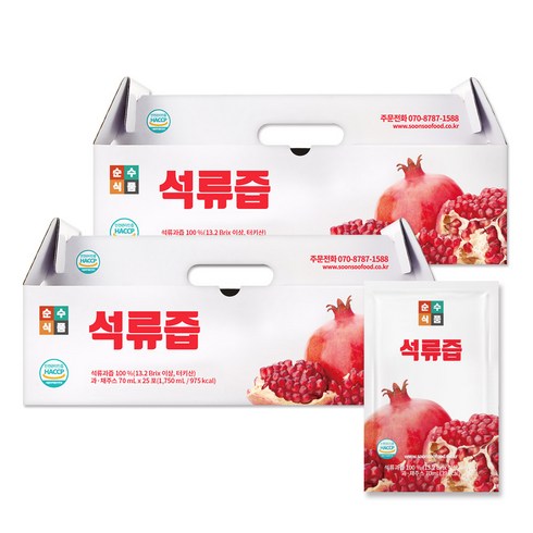 순수석류즙 - 순수식품 석류즙, 70ml, 50개