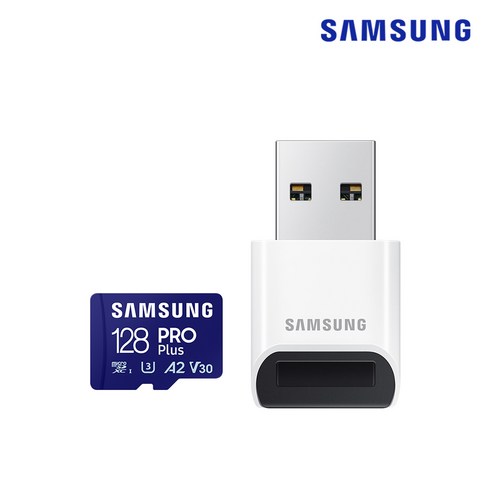 삼성전자 마이크로SD카드 PRO PLUS MB-MD128SB/WW 카드리더기 포함, 128GB