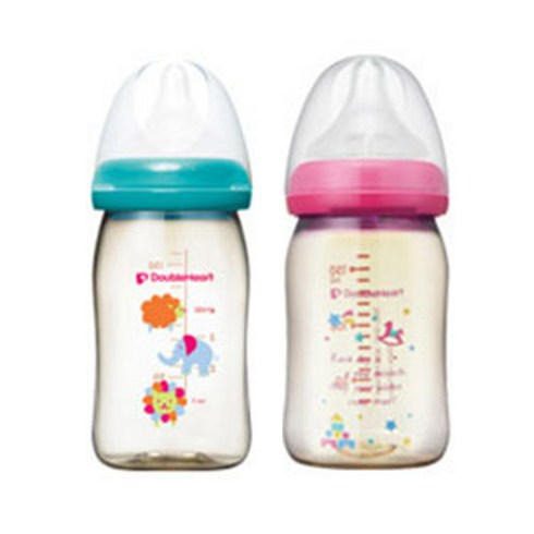 DFANO 더블하트 모유실감 디자인 젖병 160ml (S 젖꼭지 1개포함), C5더블하트젖병 애니멀160mll(S젖꼭지1개포함), 1개