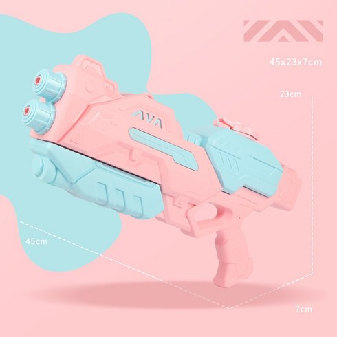 별님토이즈 워터밤 흠뻑쇼 대용량 더블샷 커플 워터건 1500ML, 대형 핑크