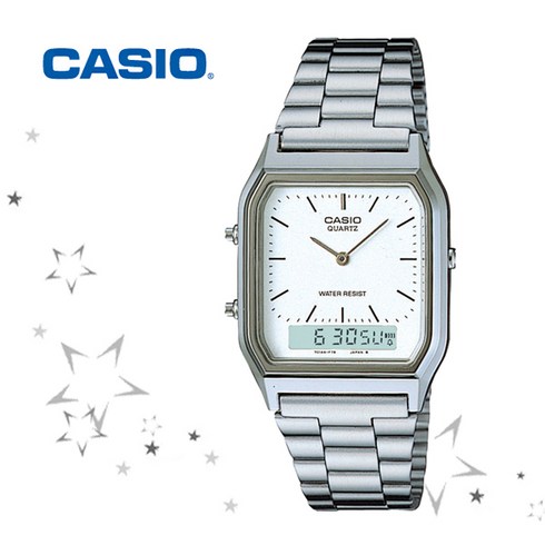 aq230 - 카시오 AQ-230A-7 CASIO 메탈 남녀공용 손목 시계