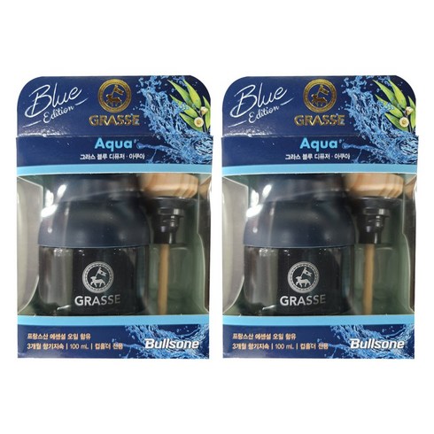 그라스 - 불스원 그라스 디퓨져블루 100ml 차량용방향제, 블루아쿠아, 2개