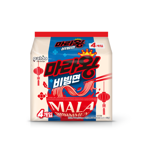 팔도 마라왕 비빔면 135g 4봉, 2개