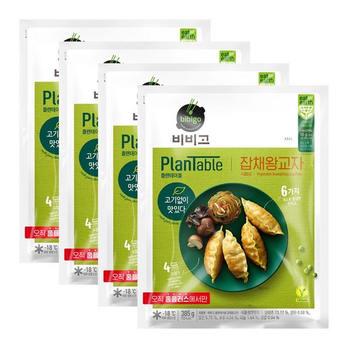 플랜테이블 잡채왕교자385g x 4개, 385g