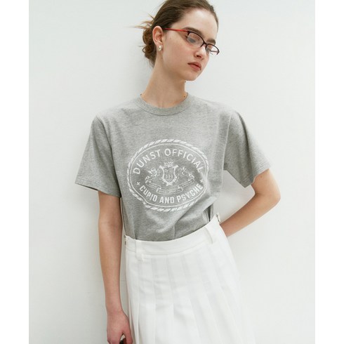 던스트 포 우먼 UNI CUPID CAMPUS T-SHIRT MELANGE GREY_UDTS4B121G2 UDTS4B121G2 174208