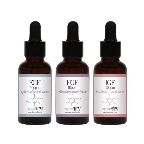 맑을담 EGF FGF IGF 10ppm 3종세트 30ml 앰플 원액, EGF+FGF+IGF 10ppm 30ml, 1세트