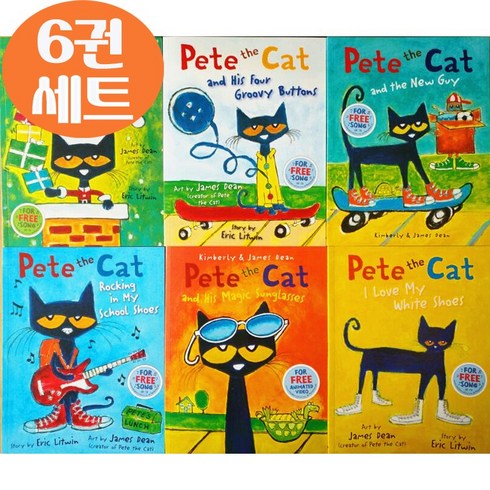 [다정책방] 국내 피트더캣 픽쳐북 6권 세트 영어원서 Pete the Cat 음원제공