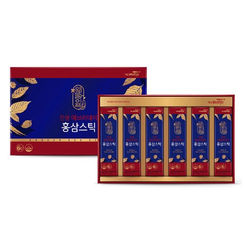 대상웰라이프 진생에브리데이 홍삼스틱 + 쇼핑백, 10ml, 120개