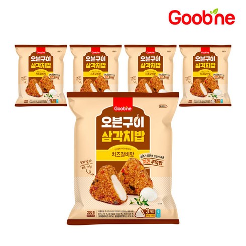 굽네 쪽갈비 갈비천왕맛 3팩볼케이노맛 3팩 - 굽네 오븐구이 삼각치밥 치즈갈비맛 (3개입) 300g, 5팩, 5개