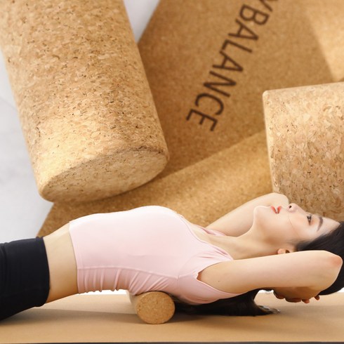 WBB 폼롤러 코르크 얇은 미니 필라테스 국가대표 폼롤러 30cm 8cm, 1개