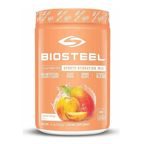 BIOSTEEL HYDRATION MIX 바이오스틸 하이드레이션 믹스 315g(45서빙), Peach Mango, 315g, 1개