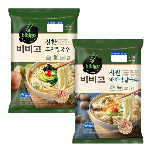 비비고칼국수 - 비비고바지락/교자칼국수골라담기2, 교자 x 4, 630g, 4개