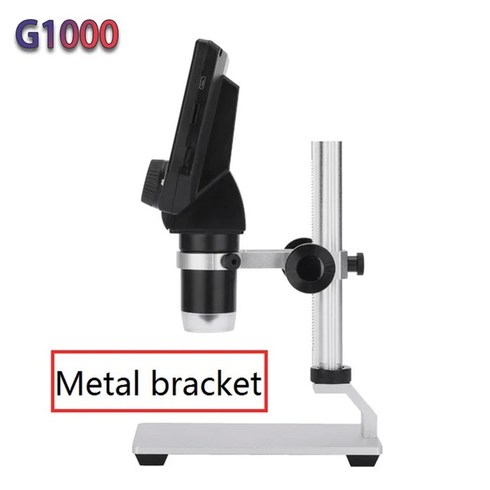 첨성대광학 1200 디지털 전자 현미경 11600 확대 돋보기 삼안 연속 배율 확대경, 5.EU Plug  G1000 Metal Stand