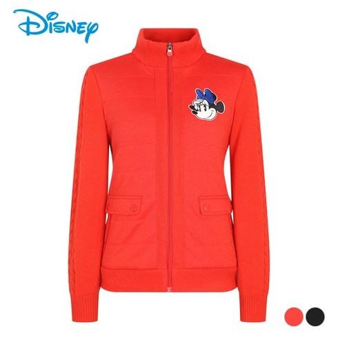 2023년 가성비 최고 디즈니골프웨어여성 - 디즈니골프 디즈니골프 여성 골프 하프 보온 니트 패딩 점퍼 DJ3LWJ002