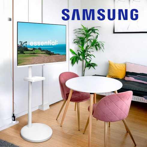 삼성전자 32인치 스마트 IPTV M5 S32CM500E 블랙 소형 TV 모니터 + 무빙 이동식 스탠드 2in1 피벗 스탠드 삼탠바이미 삼텐바이미 패키지, 모니터(화이트)+스탠드(화이트)