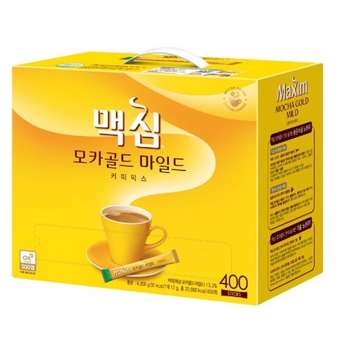 맥심 모카골드 마일드 커피믹스, 12g, 100개입, 4박스