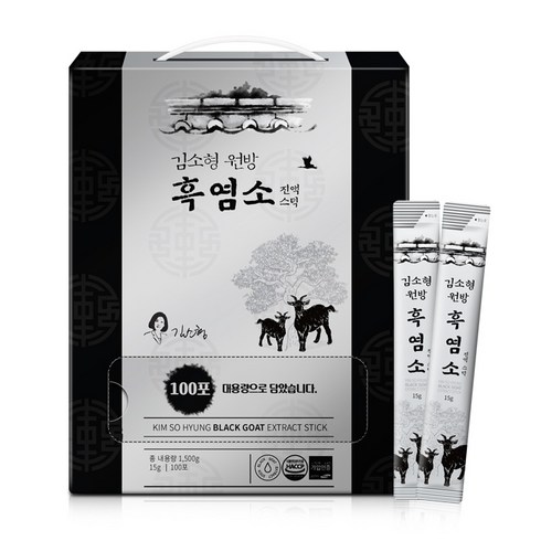 김소형원방 흑염소진액1 4박스 - 김소형 원방 흑염소 진액스틱 15g x 100포, 1.5kg, 1개