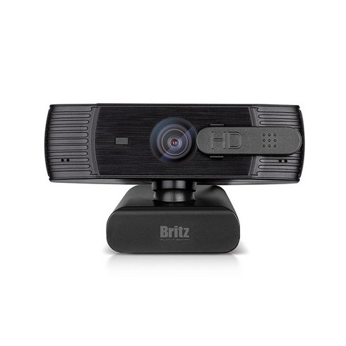 브리츠 BA-AW1 Full-HD 200만 웹캠 화상카메라 PC캠 온라인강의 회의 방송, 블랙