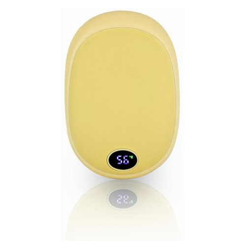 2023년 가성비 최고 10000손난로 - 귀여운 손난로 크레용 LED 충전식 손난로 보조배터리 대용량 10000mAh 양면발열, 허니옐로우