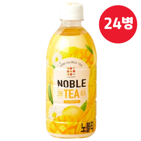 노블티 망고캐모마일 0칼로리음료, 24개, 24개입, 500ml