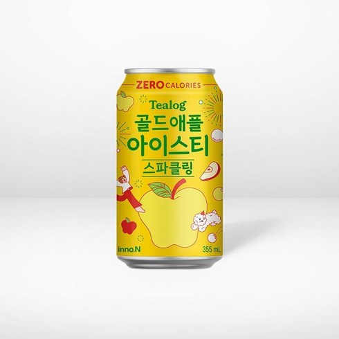 티로그 제로칼로리 골드애플 아이스티 스파클링 355ml 6개, 없음, 없음