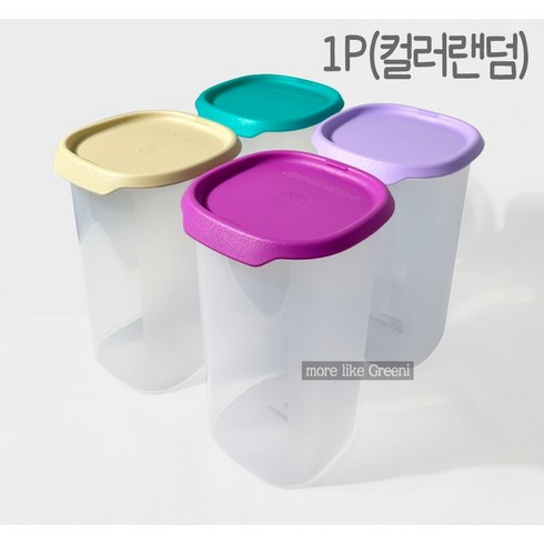 타파웨어 원터치 프레시 슬림1.25L(1개) 컬러랜덤 반찬통 식재료보관용기, 1개