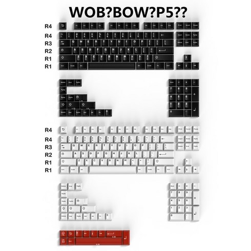 gmk wob bow p5 - 용품 GMK 착시 WOB 활 P5 Wavez 8008 클래식 블루 모던 돌치 라이트 키캡 ABS 더블 샷 키 캡 체리 프로파일 1 세트, 한개옵션1, [03] WOB BOW P5, 한개옵션2