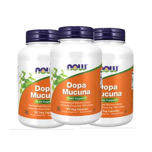 나우푸드 도파무쿠나 Now Foods Dopa Mucuna 180베지캡, 3개, 180정