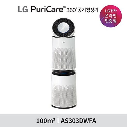 LG 퓨리케어 360 공기청정기 플러스 30형 AS303DWFA, 단품