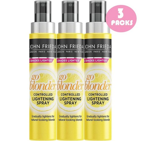 John Frieda Lightening Spray for Blonde Hair 존프리다 고 블론드 라이트닝 스프레이 100ml 3팩, 3개