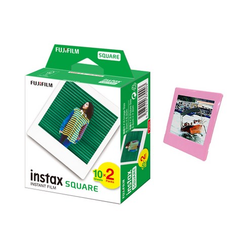 인스탁스스퀘어 - 인스탁스 스퀘어필름2팩(20장)+포토액자1색/폴라로이드필름, instax square film, 1세트