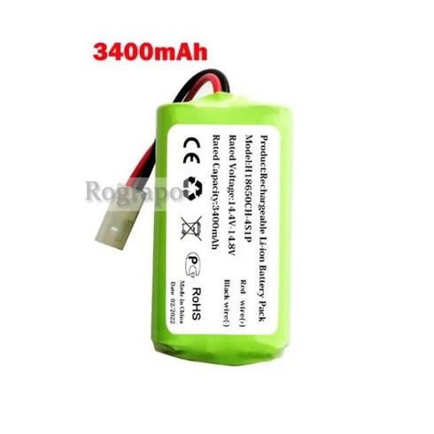 카메라 호환 배터리 PUPPYOOR30 R35 및 PUPPYOO R30 Pro 용 148V 3400mAh2800mAh 리튬 이온 iSweep X3 로봇 진공 청소기 용, 01 3400mAh