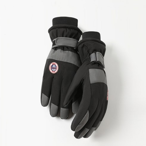 2023년 가성비 최고 데상트 스키장갑 - 코마드 이중방수 스마트폰터치 방한 스키장갑 UGL588, 블랙그레이