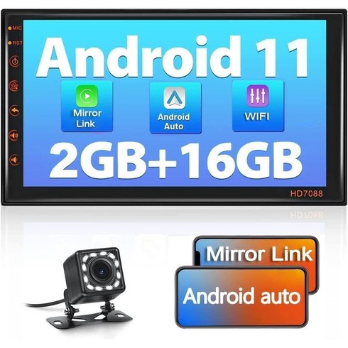 안드로이드네비 - Sinuoer 안드로이드 올인원 7인치 네비게이션 안드로이드오토 애플카플레이 오디오 일체형, 2GB+16GB