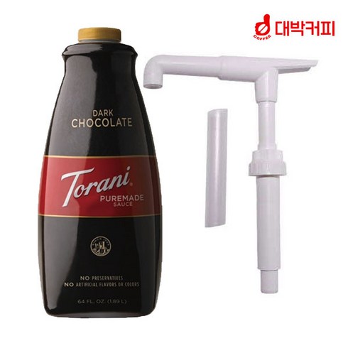 토라니 퓨어메이드 다크 초콜릿 소스 1.89L + 전용펌프, 단품