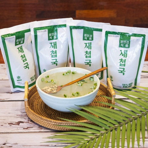 제첩국 - 섬진강식품 국내산 재첩국 500gx8팩, 500g, 8개