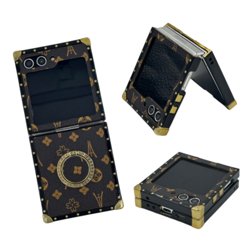 커버원 z플립 핑거링 꽃무늬 거치대 휴대폰 케이스