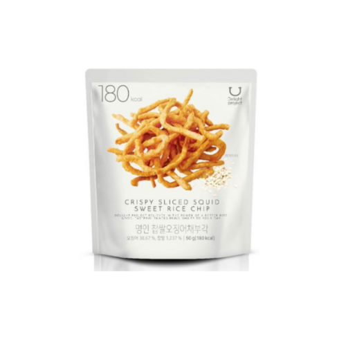 명인찹쌀오징어채 - 딜라이트 프로젝트 명인 찹쌀오징어채 부각 50g, 1개