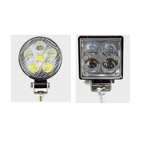 화물차렌트 - 대성부품 LED 작업등 12V 24V 써치등 362 352 6구 6발 원형 사각 화물차 대형트럭 차폭등 라이트 안개등 똥불 후진등 4구 4발 버스 중장비 트랙터 농기계 선박 포인트등, 1개