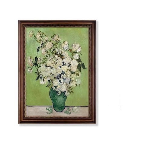 반 고흐 해바라기 장식 그림 대펀 유화 거실 현관 유럽식 화장실 그림 액자 30*40cm, 2
