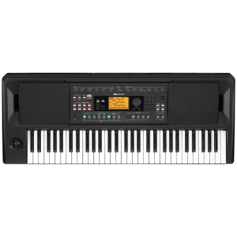 KORG 엔터테이너 키보드 EK-50 스피커 내장 집에서 연습 야외에서 연주 카페 라이브 반주 즉흥 연주 배터리 구동 가능 보면대 어댑터 포함, 1개