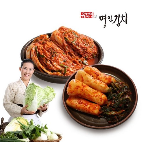 유정임 명인 김치 3종세트  - 아이홈푸드 [식품명인 유정임] 포기김치5kg+총각김치3kg, 1개