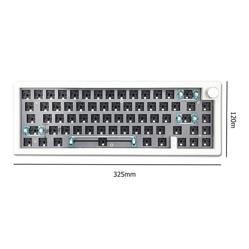 ZUOYA GMK67 키보드, 화이트, 인체공학
