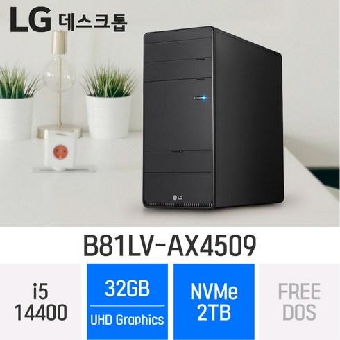 lg데스크탑 - LG 데스크탑 B81LV-AX4509, 32GB, 2TB, FreeDos, 32GB