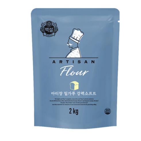 CJ백설 아티장 밀가루 강력소프트 2kg, 1개