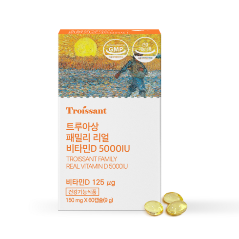 트루아상 패밀리 리얼 비타민D 5000IU 150mg x 60정, 1개, 60캡슐