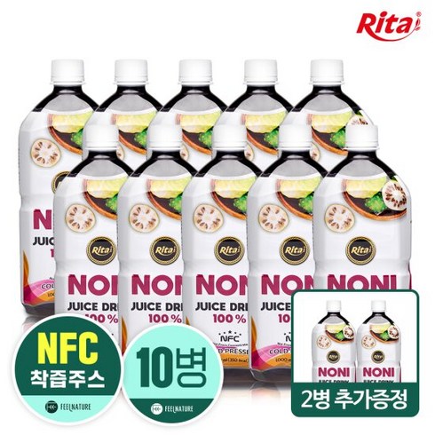 메이준뉴트리 NFC 비엣퓨어 노니주스 1000ml 12병 - 필네이처 리타 노니주스, 1L, 12개